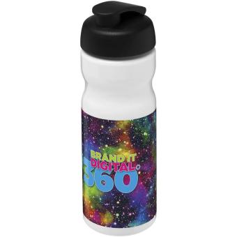 H2O Active® Base 650 ml Sportflasche mit Klappdeckel Weiß/schwarz