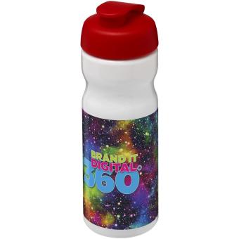H2O Active® Base 650 ml Sportflasche mit Klappdeckel Weiß/rot