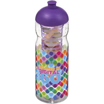H2O Active® Base 650 ml Sportflasche mit Stülpdeckel und Infusor Transparent lila