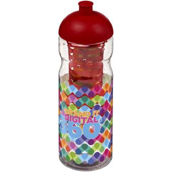 H2O Active® Base 650 ml dome lid sport bottle & infuser Transparent red