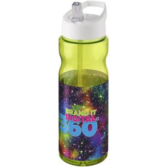 H2O Active® Base 650 ml Sportflasche mit Ausgussdeckel, weiß Weiß, lindgrün