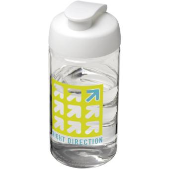 H2O Active® Bop 500 ml Sportflasche mit Klappdeckel Transparent weiß
