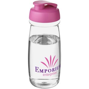 H2O Active® Pulse 600 ml Sportflasche mit Klappdeckel, rosa Rosa,transparent