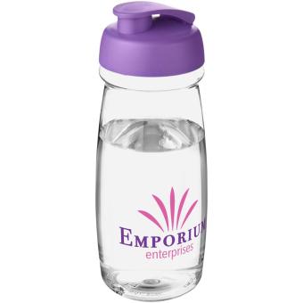 H2O Active® Pulse 600 ml Sportflasche mit Klappdeckel Transparent lila