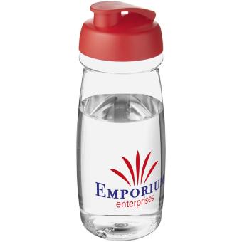 H2O Active® Pulse 600 ml Sportflasche mit Klappdeckel Transparent rot