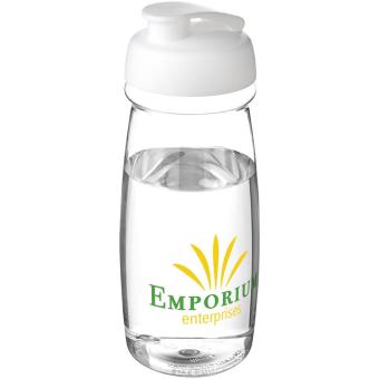 H2O Active® Pulse 600 ml flip lid sport bottle Transparent white
