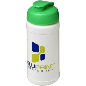 Baseline® Plus 500 ml flip lid sport bottle White/green