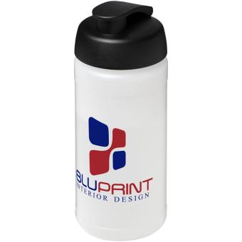 Baseline® Plus 500 ml Sportflasche mit Klappdeckel Transparent schwarz