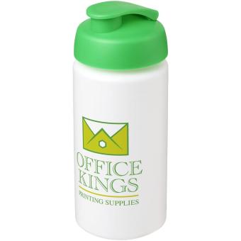 Baseline® Plus grip 500 ml Sportflasche mit Klappdeckel Weiß/grün
