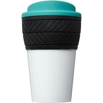 Brite-Americano® 350 ml Isolierbecher mit Schutzring Reifen-Design Aqua