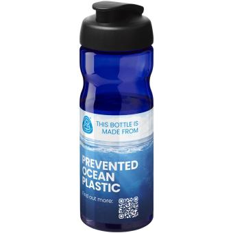 H2O Active® Eco Base 650 ml Sportflasche mit Klappdeckel, blau Blau,schwarz