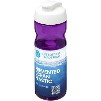 H2O Active® Eco Base 650 ml Sportflasche mit Klappdeckel, lila Lila, weiß