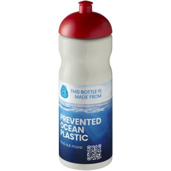 H2O Active® Eco Base 650 ml Sportflasche mit Stülpdeckel Beige/rot