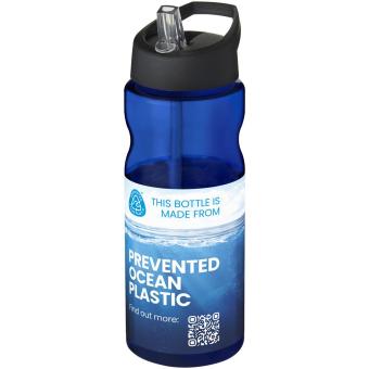 H2O Active® Eco Base 650 ml Sportflasche mit Ausgussdeckel, blau Blau,schwarz
