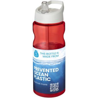 H2O Active® Eco Base 650 ml Sportflasche mit Ausgussdeckel Rot/weiß
