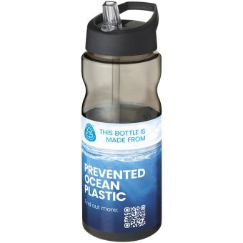 H2O Active® Eco Base 650 ml spout lid sport bottle, charcoal Charcoal,black