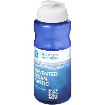 H2O Active® Eco Big Base 1 litre flip lid sport bottle Blue/white