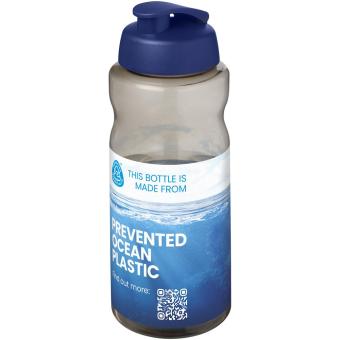 H2O Active® Eco Big Base 1L Sportflasche mit Klappdeckel, blau Blau,kohle