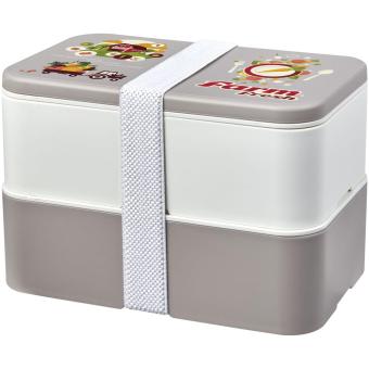 MIYO Renew Doppel-Lunchbox, Kieselgrau, Elfenbeinweiß Kieselgrau, Elfenbeinweiß, Weiß