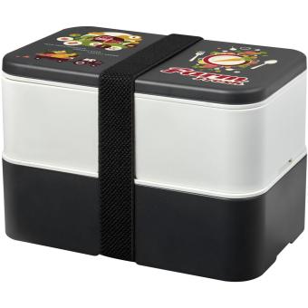 MIYO Renew double layer lunch box, Granitfarben, Elfenbeinweiß 