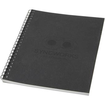 Desk-Mate® A5 farbiges Notizbuch mit Spiralbindung Schwarz