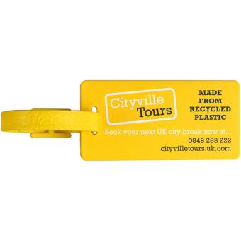 River recycled window luggage tag Yellow