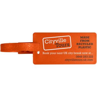 River recycled window luggage tag Orange