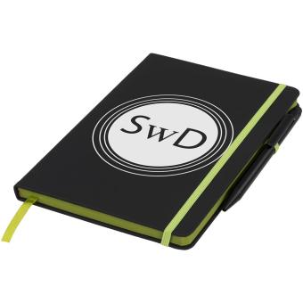 Noir Edge medium notebook, black Black, lime