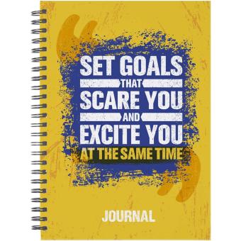 Desk-Mate® A5 Hardcover Journal Weiß/schwarz