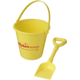 Tides recycled beach bucket and spade Yellow