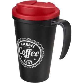 Americano® Grande 350 ml mug with spill-proof lid Black/red