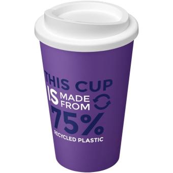 Americano® Eco 350 ml recycled tumbler, purple Purple,white