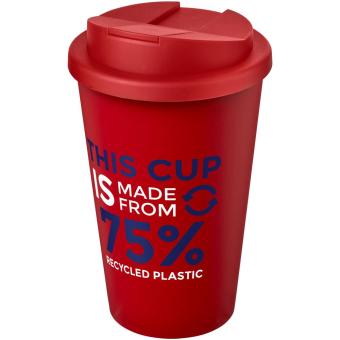 Americano® Eco 350 ml recycled tumbler with spill-proof lid Red