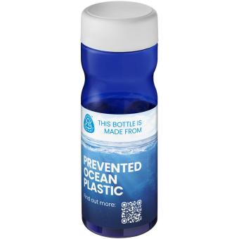 H2O Active® Eco Base 650 ml Sportflasche mit Drehdeckel Blau/weiß