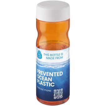 H2O Active® Eco Base 650 ml screw cap water bottle Orange/white