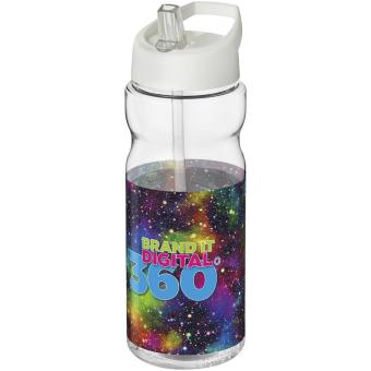 H2O Active® Base Tritan™ 650 ml spout lid sport bottle Transparent white