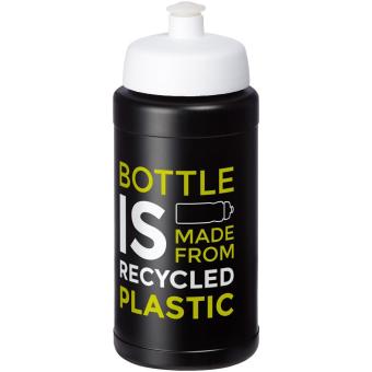 Baseline 500 ml recycled sport bottle Black/white