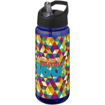 H2O Active® Octave Tritan™ 600 ml Sportflasche mit Ausgussdeckel, blau Blau,schwarz