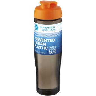 H2O Active® Eco Tempo 700 ml Sportflasche mit Klappdeckel Antrazit/orange