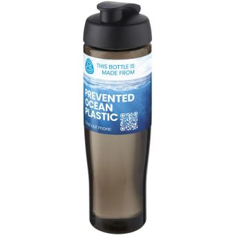 H2O Active® Eco Tempo 700 ml Sportflasche mit Klappdeckel, kohle Kohle,schwarz