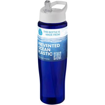 H2O Active® Eco Tempo 700 ml Sportflasche mit Ausgussdeckel Weiß/blau