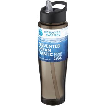 H2O Active® Eco Tempo 700 ml Sportflasche mit Ausgussdeckel, kohle Kohle,schwarz