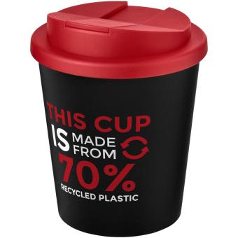Americano® Espresso Eco 250 ml recycled tumbler with spill-proof lid Black/red