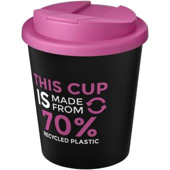 Americano® Espresso Eco 250 ml recycled tumbler with spill-proof lid Balck/magenta