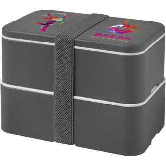 MIYO double layer lunch box Gray
