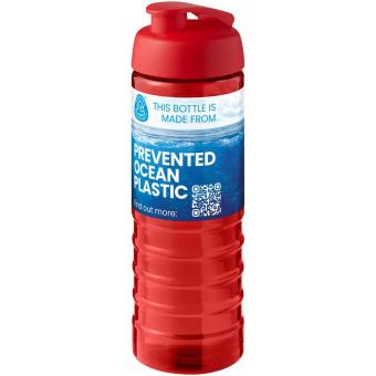 H2O Active® Eco Treble 750 ml Sportflasche mit Stülpdeckel Rot