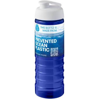 H2O Active® Eco Treble 750 ml Sportflasche mit Stülpdeckel Blau/weiß
