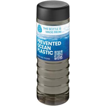 H2O Active® Eco Treble 750 ml Sportflasche mit Drehdeckel, schwarz Schwarz,kohle
