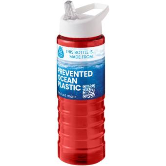 H2O Active® Eco Treble 750 ml Sportflasche mit Stülpdeckel Rot/weiß