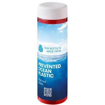 H2O Active® Eco Vibe 850 ml Wasserflasche mit Drehdeckel Rot/weiß